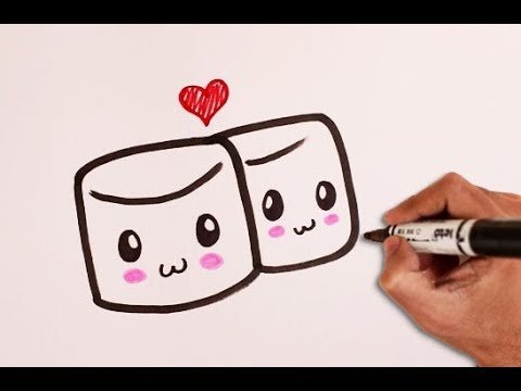 Рисунки для срисовки маршмеллоу