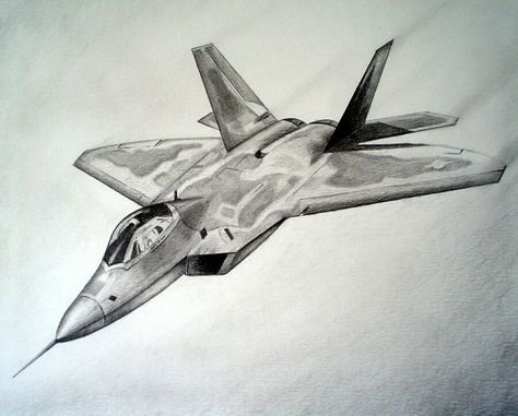 Истребитель рисунок карандашом