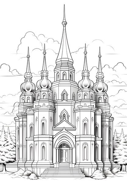 Смольный собор рисунок