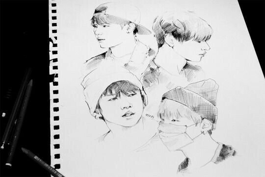 BTS карандашом Чимин