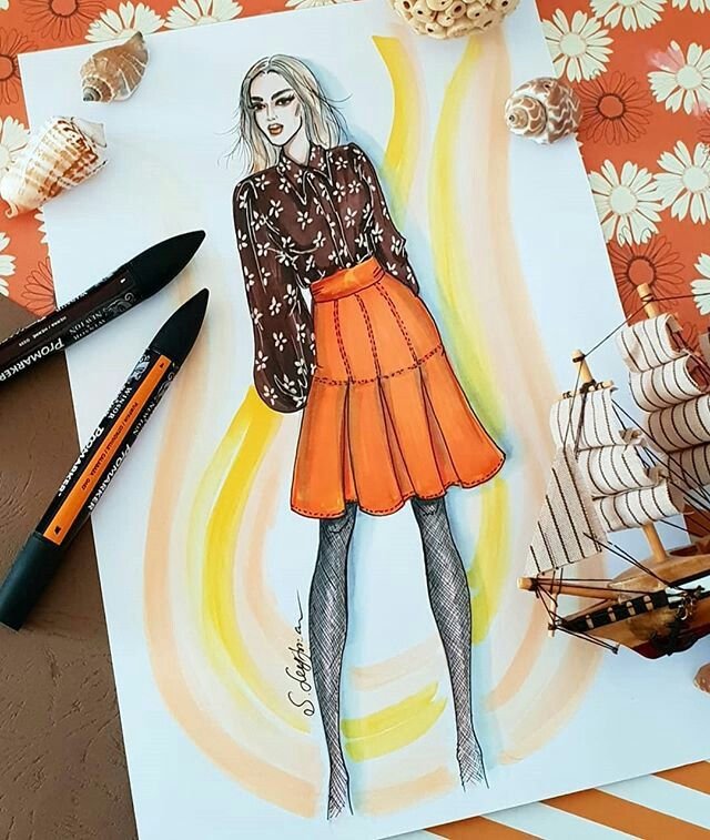 Дизайнерские одежды рисунки для скетчбука