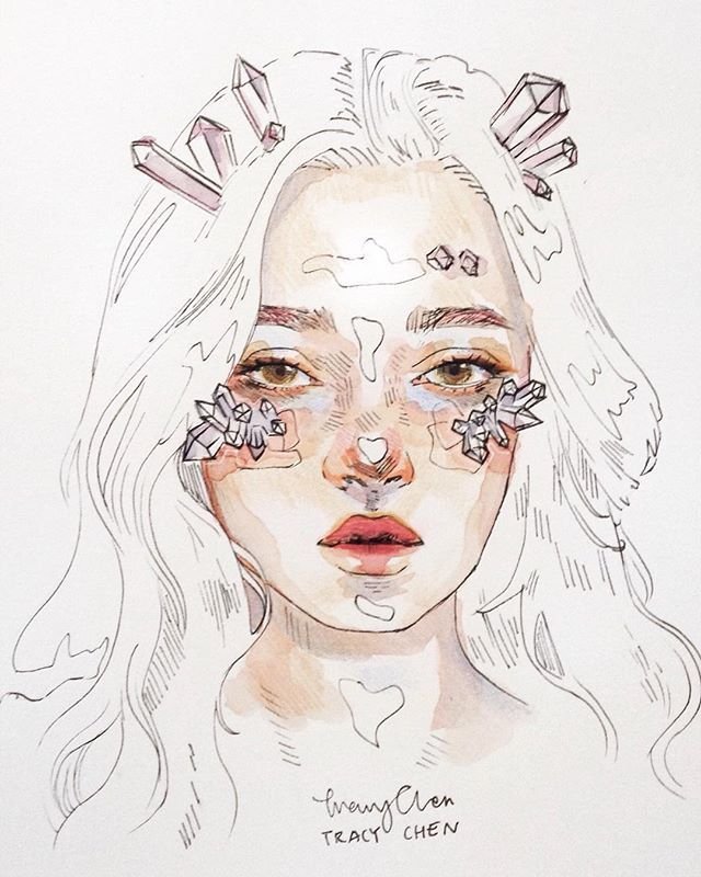 Art скетч фавн девушка
