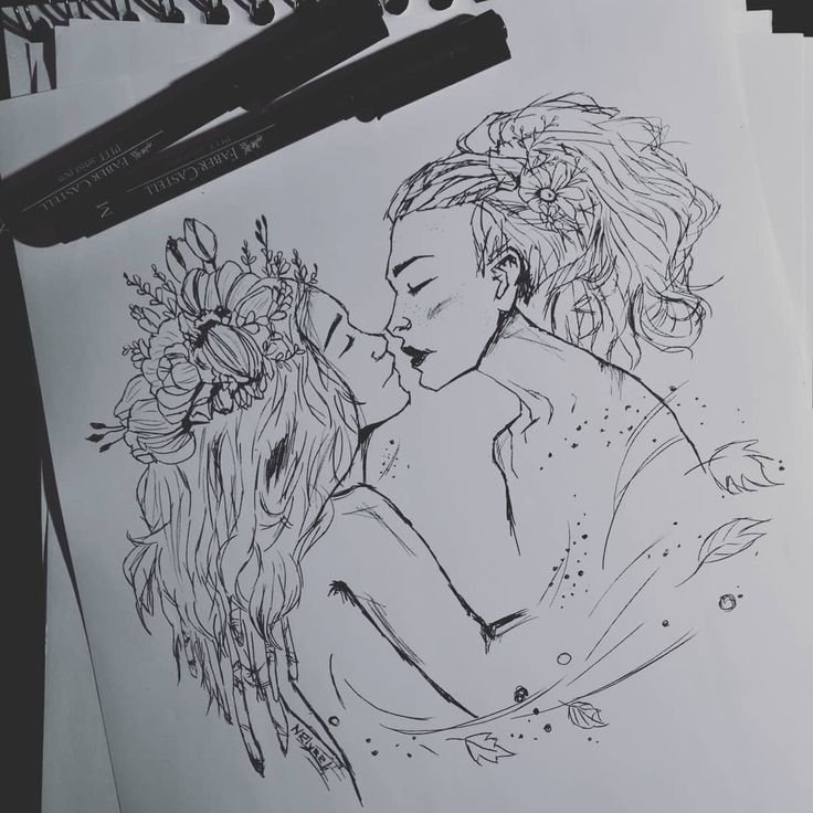 Рисунки для скетчбука парочки