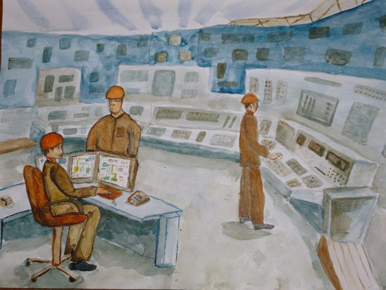 Детский рисунок АЭС