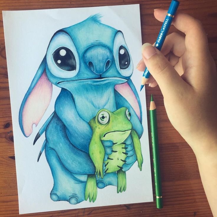 Рисунки для срисовки Стич