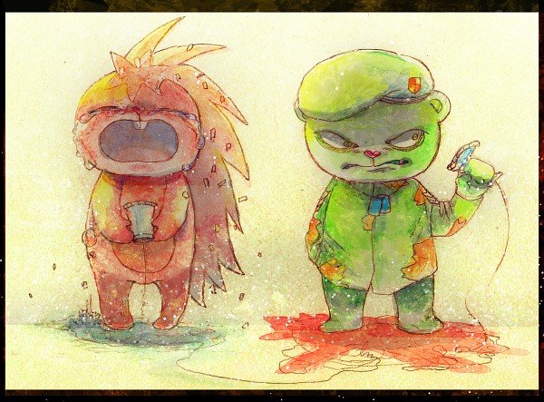 Happy Tree friends комиксы flaky