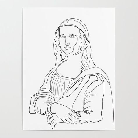 Мона Лиза эскиз легкий