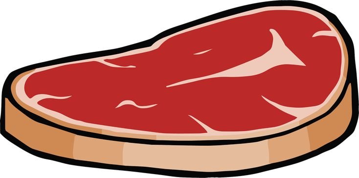 Мясо в мультяшном стиле