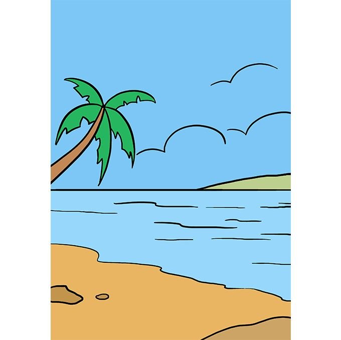 Рисунки для срисовки море