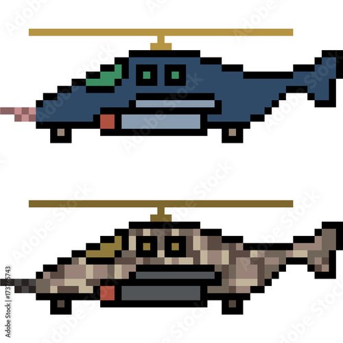 Вертолет по пикселям