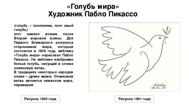 Пабло Пикассо голубь мира картина