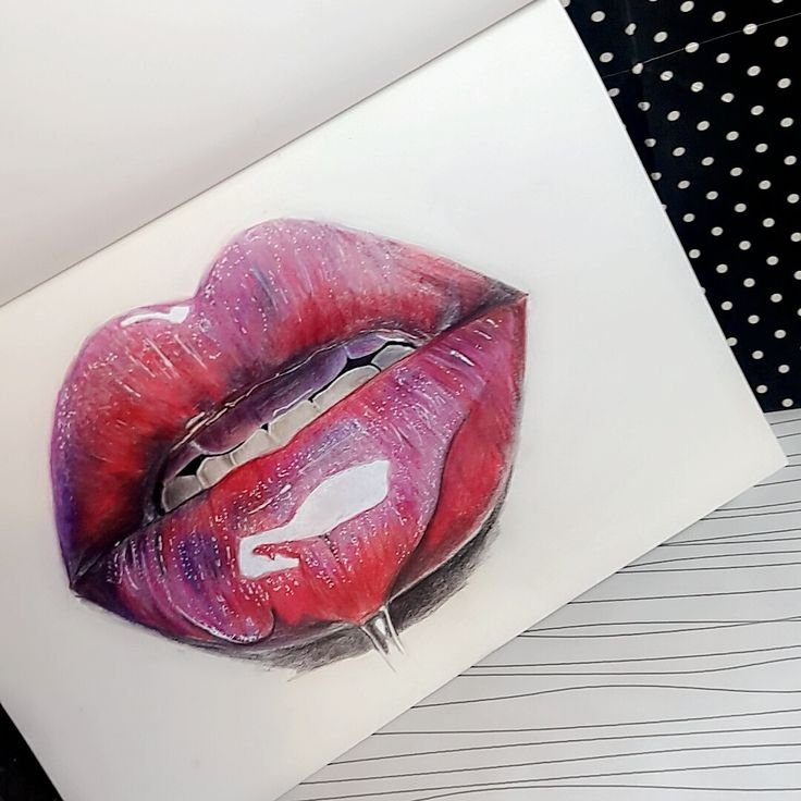 Губы рисунок