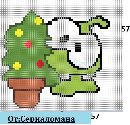 Рисование по клеточкам ам Ням