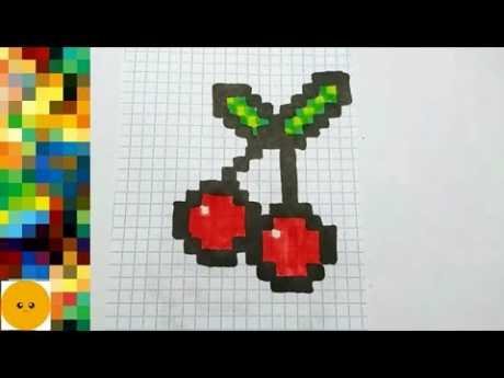 Рисунки по клеточкам Вишенка