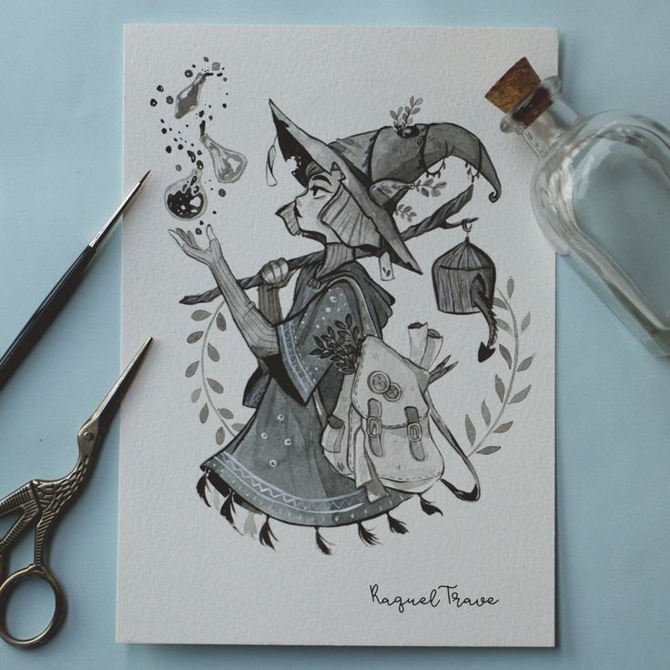 Идеи для рисунков ведьмочки