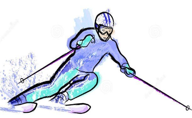 Горнолыжник рисунок