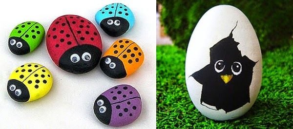 Рисование на камнях для детей