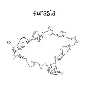 Континент Евразия раскраска