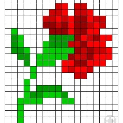 Рисовать по клеточкам цветы