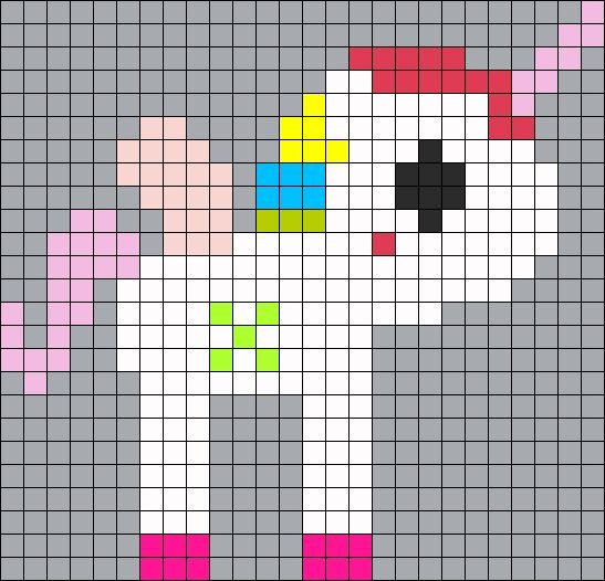 Рисунки по клеткам Единорог