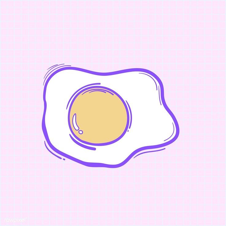 Рисунок милой яичницы