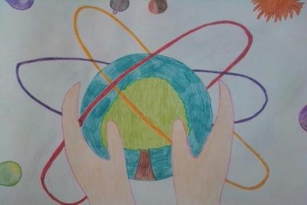 Рисунок на тему Мирный атом
