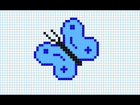 Рисунок по клеткам бабочка