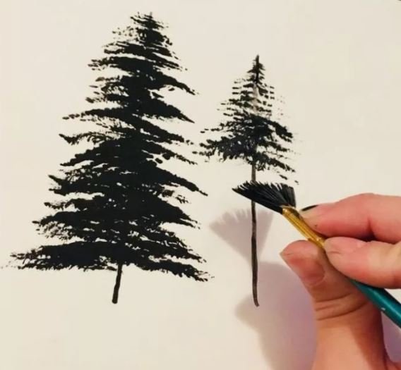 Рисование ель