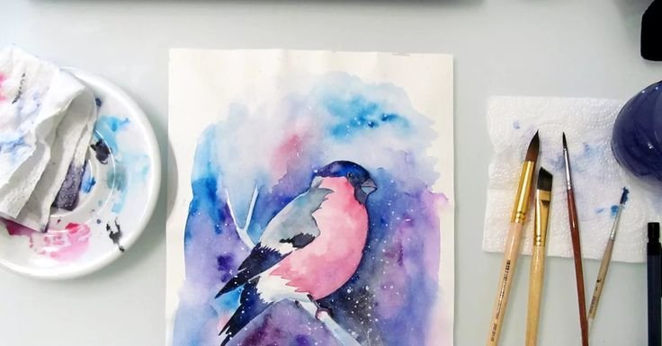 Рисунки акварелью легкие