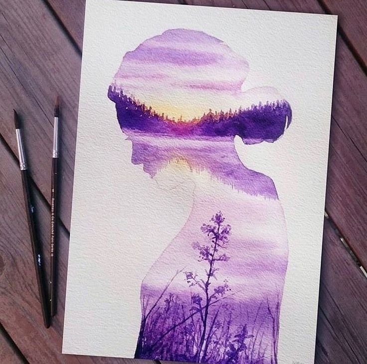 Рисунки для срисовки красками