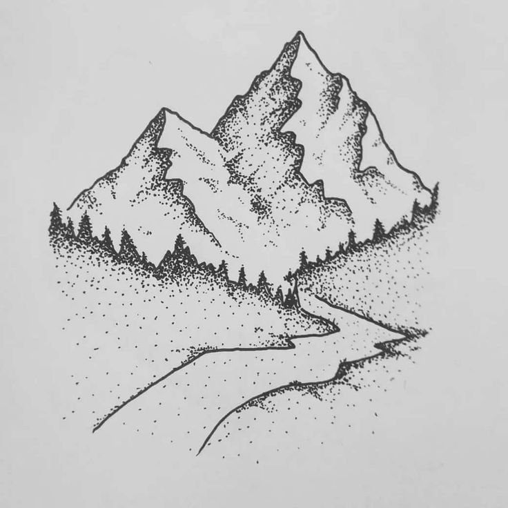Горы рисунок