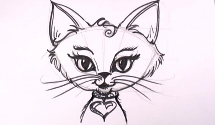 Красивые кошки карандашом