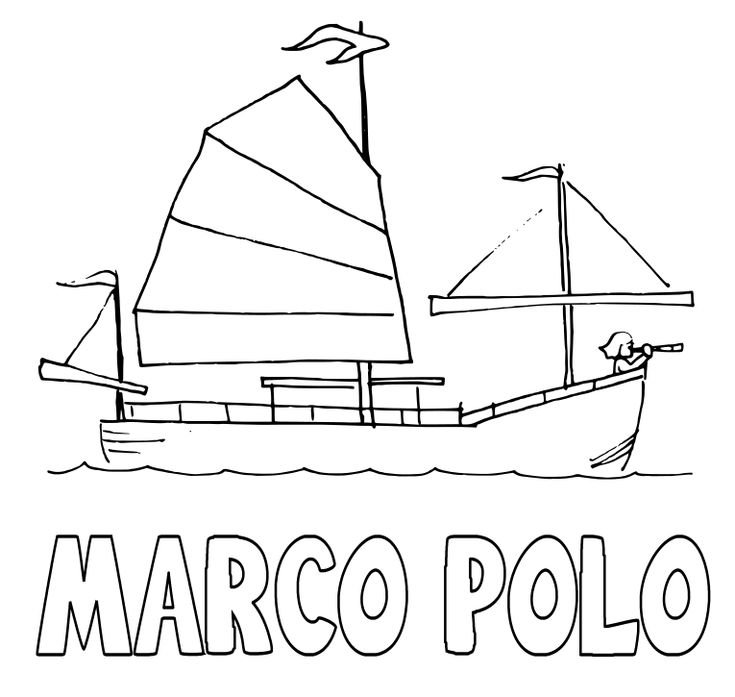 Марко поло раскраска