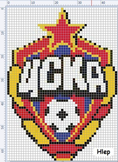 Схема вышивки эмблемы ЦСКА