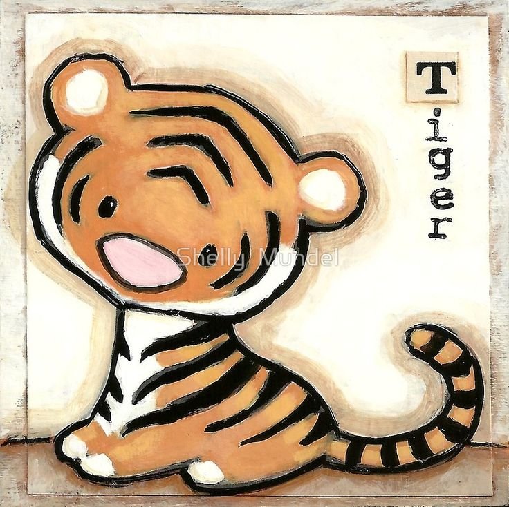 Тигр рисунок для детей