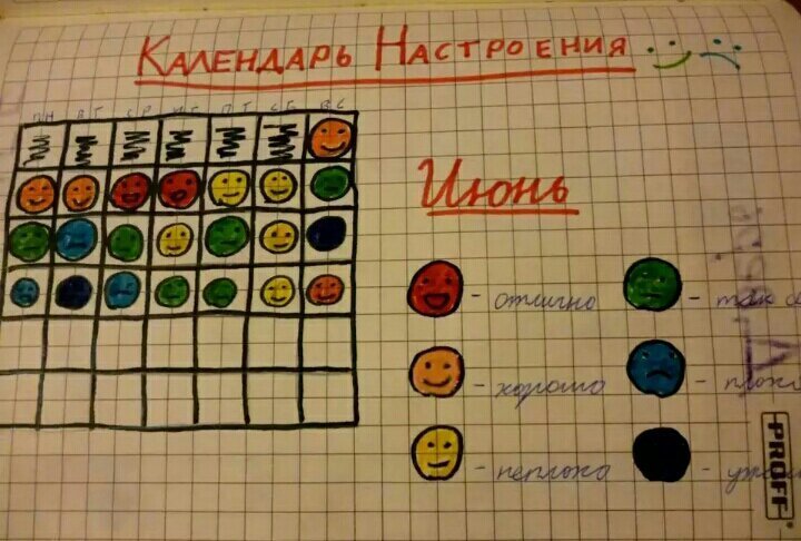 Идеи для личного дневника календарь настроения