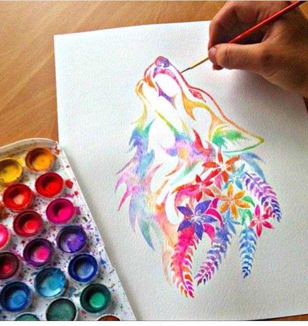 Рисунки красками