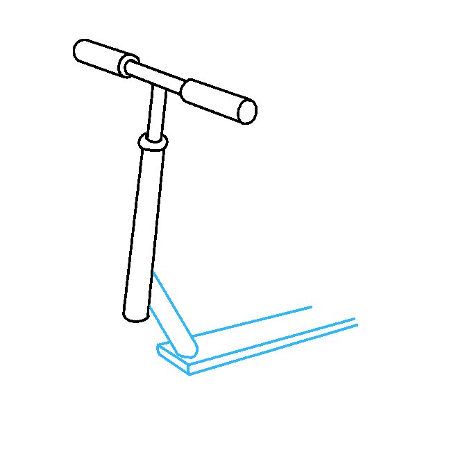 Рисовать трюковой самокат