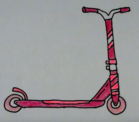 Нарисовать самокат
