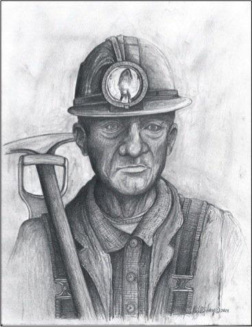 Шахтер рисунок