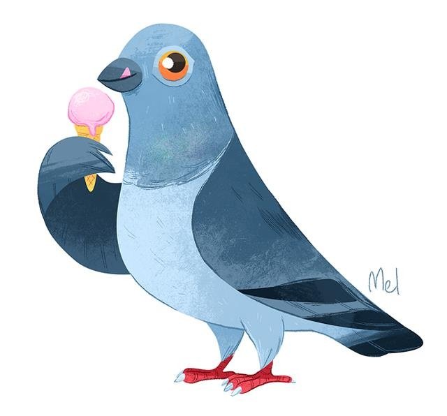 Голубь рисунок