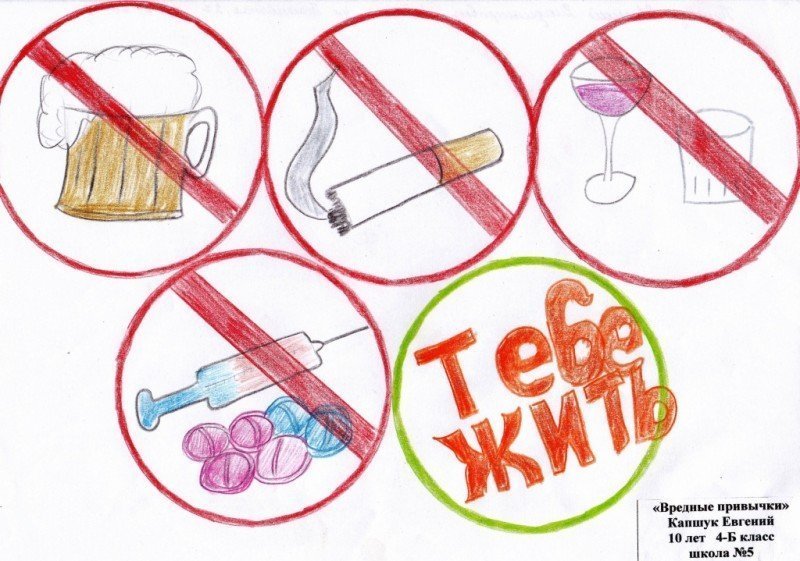 Вредные привычки иллюстрации