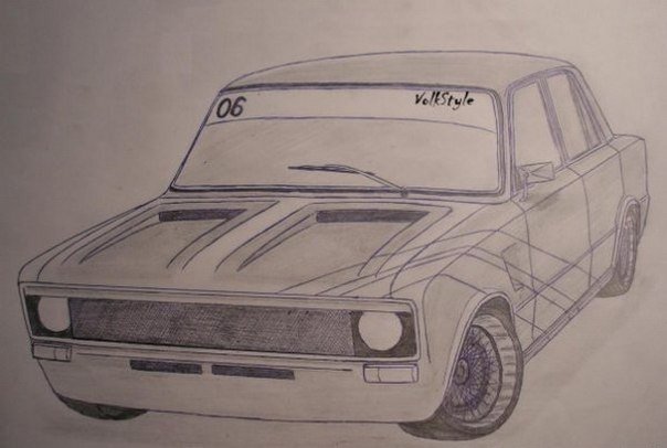 Жигули карандашом