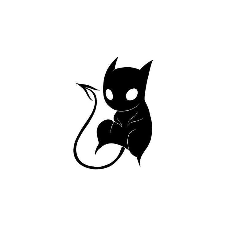 Черный кот эскиз