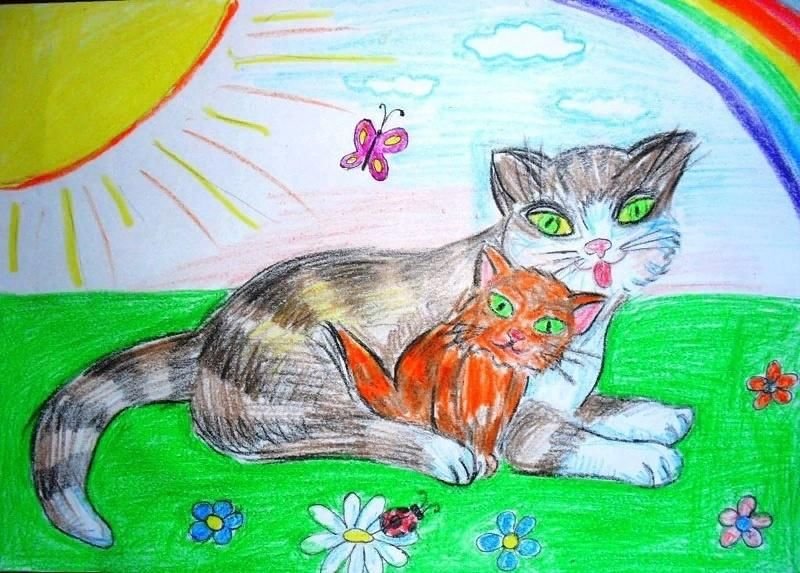 Кошка рисунок