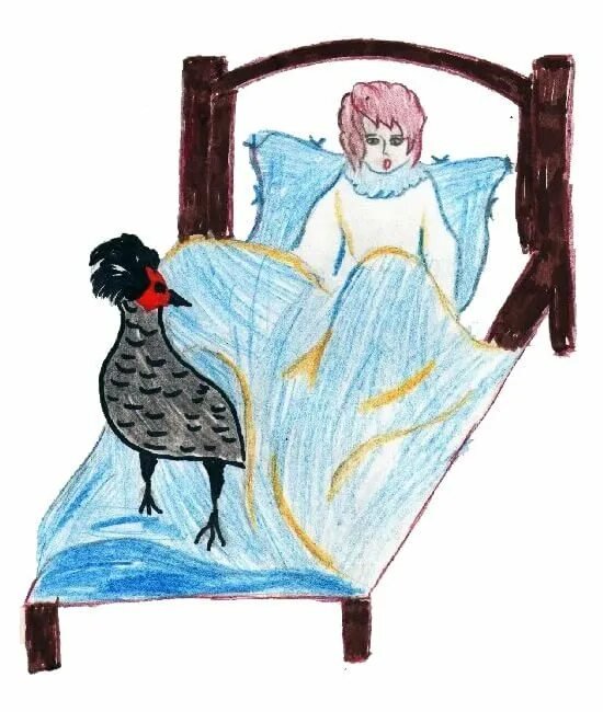 Чёрная курица или подземные жители рисунок