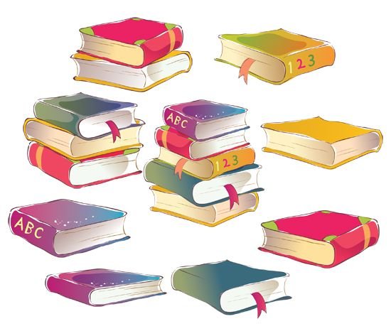 Книжки на прозрачном фоне