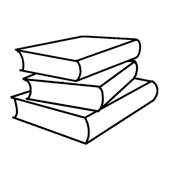 Нарисовать стопку книг