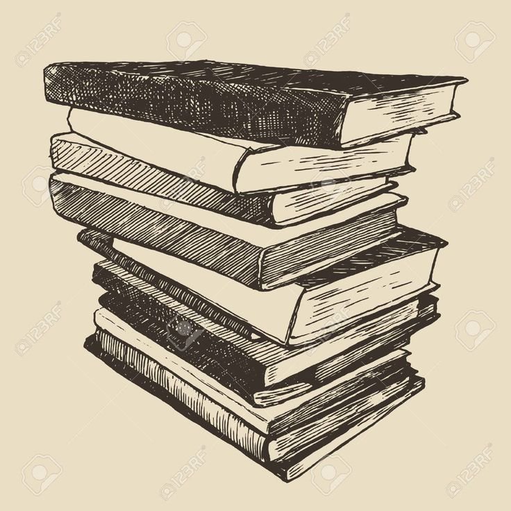 Стопка книг на белом фоне