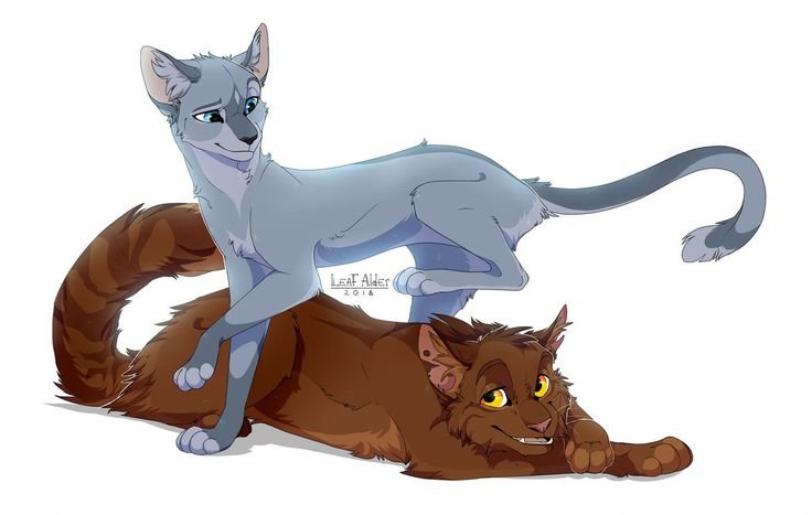 Коты Воители Синегривка и Желудь